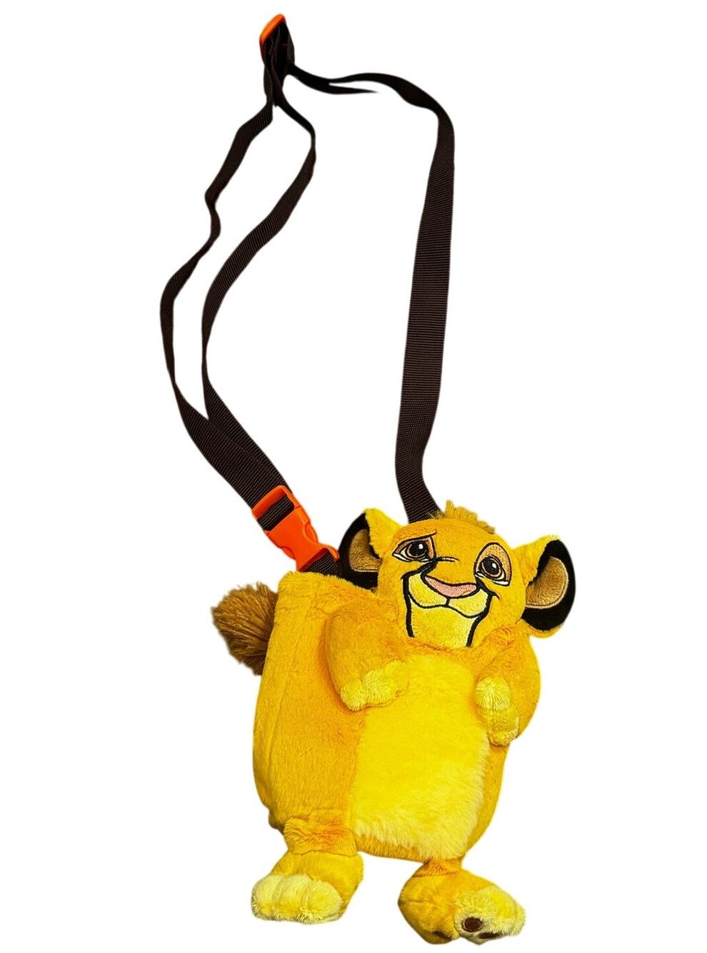 Disney Parks Simba Lion King Plush Water Bottle Holder 30th Bag Adjustable Strap